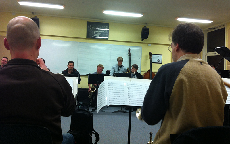 Daryl McKenzie Jazz Orchestra rehearsal
