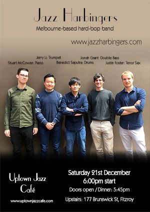 Jazz Harbingers gig at Uptown Jazz Cafe - Dec 21, 2019
